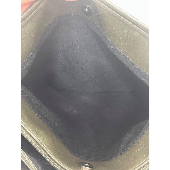 Rosetti Handbag Olive Green Shoulder Strap Silver Metal Hardware Top Zip, Snaps - Picture 11 of 16